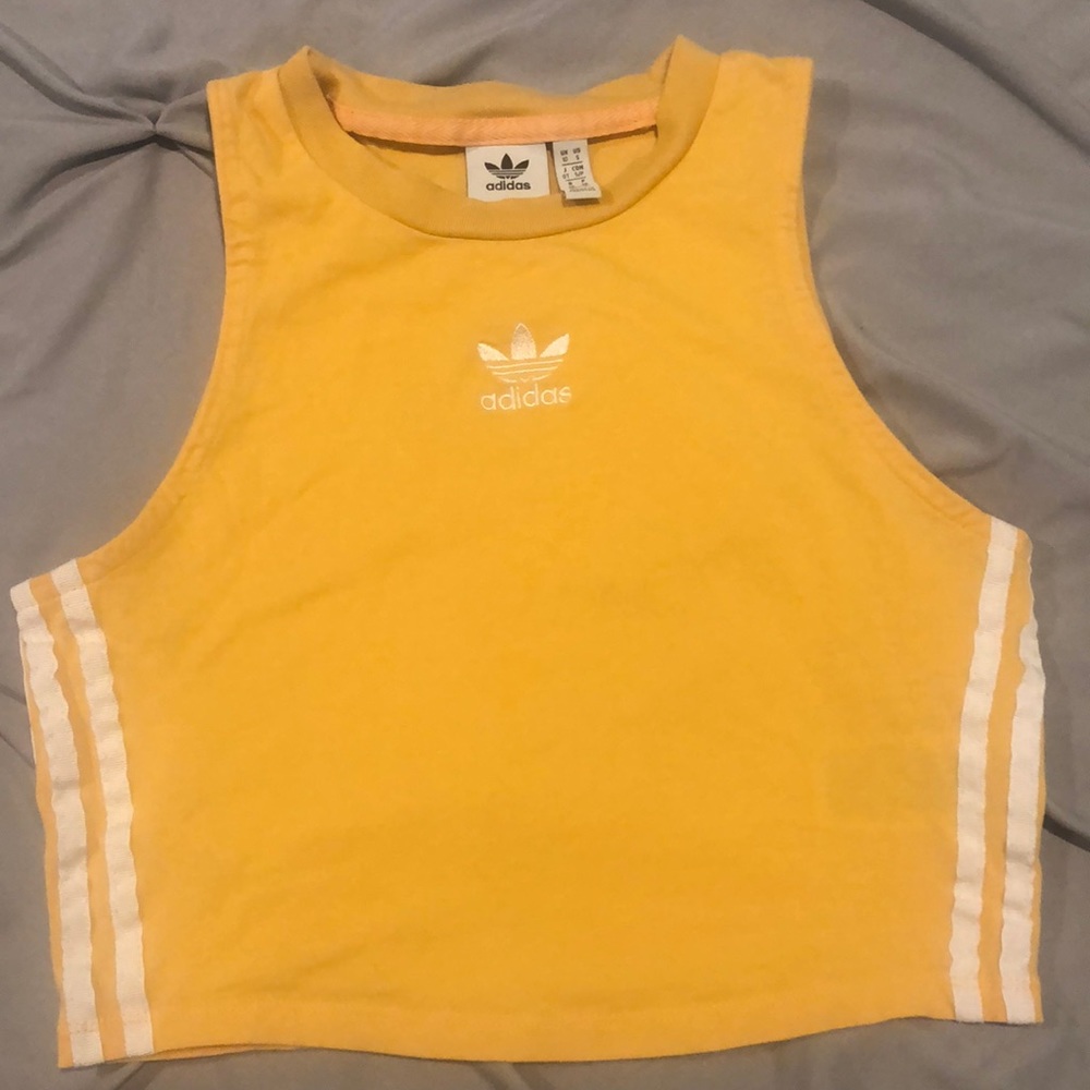 Adidas originals crop top adicolor tank S yellow